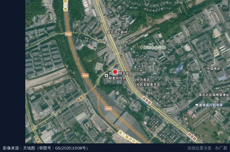 金泰科技园卫星位置示意图