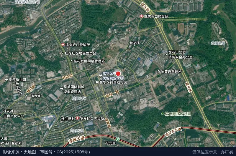 鸿鹄科技园C区卫星位置示意图