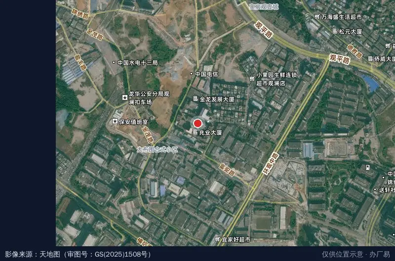 兆业科技园卫星位置示意图