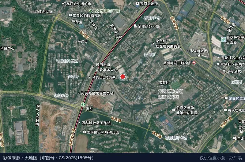锦绣华城科技园A区卫星位置示意图