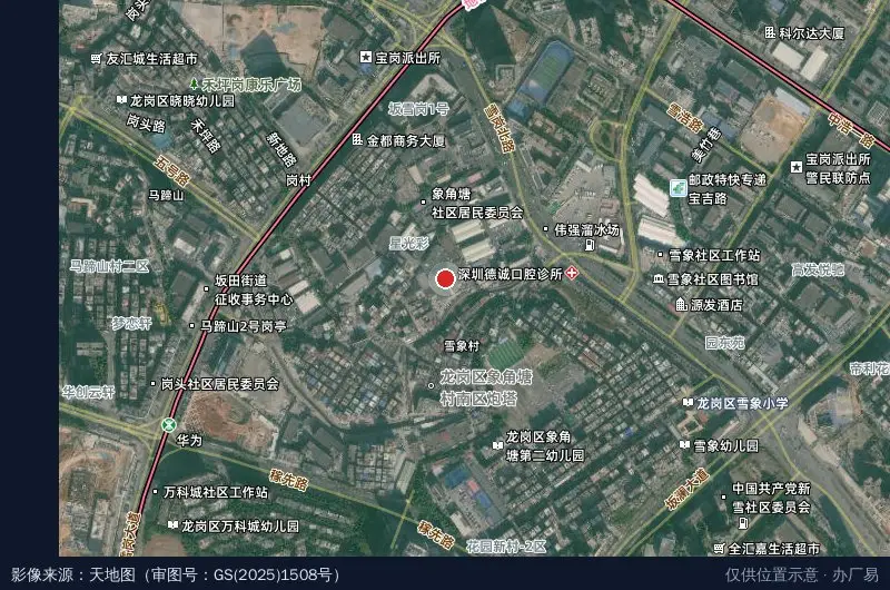 锦绣华城科技园C区卫星位置示意图