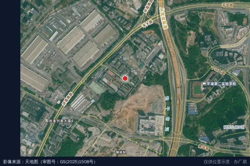 辉鸿科技园卫星位置示意图