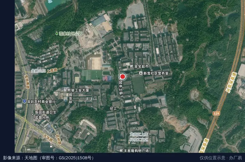 一方智谷上雪科技园卫星位置示意图