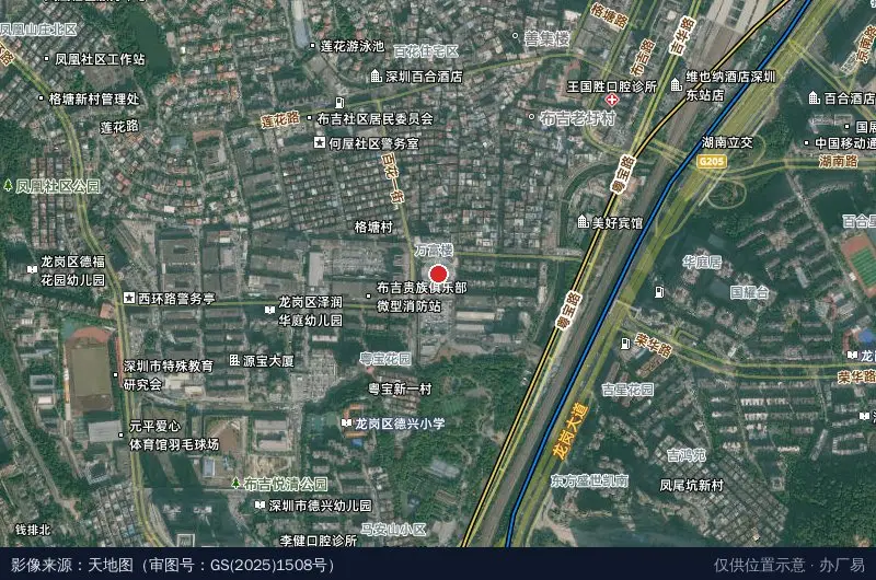 千吉科技园卫星位置示意图