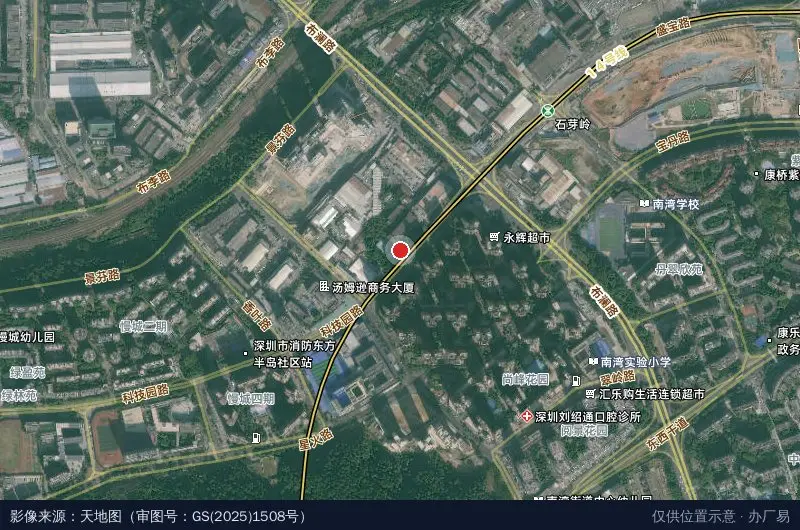 龙晟科技园卫星位置示意图