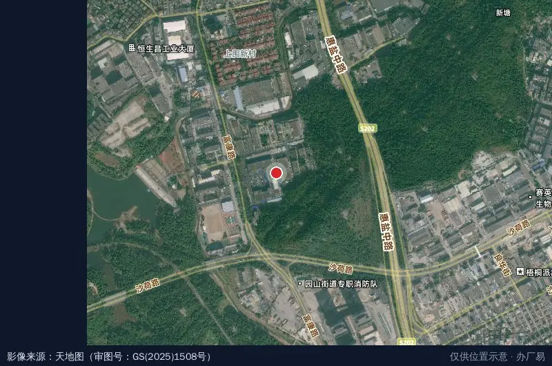 富华科技园卫星位置示意图