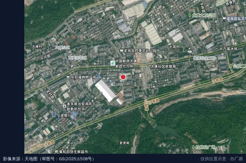 太原科技园卫星位置示意图