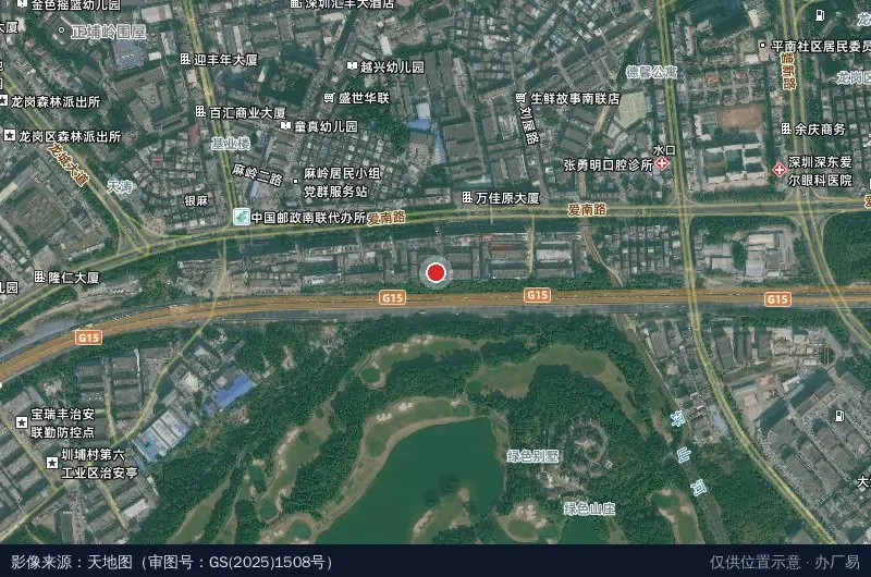 华讯科技园卫星位置示意图
