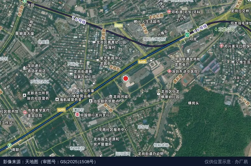 利建科技园卫星位置示意图