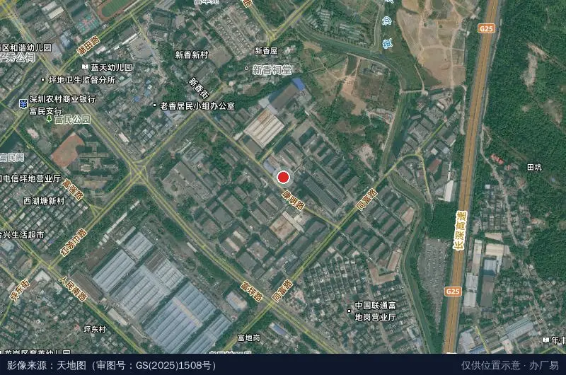 中清科技园卫星位置示意图
