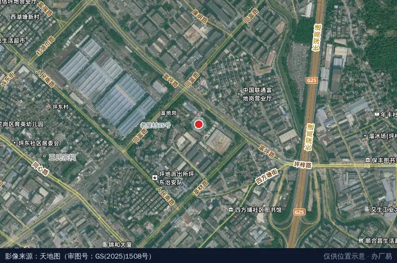 八百通科技园卫星位置示意图