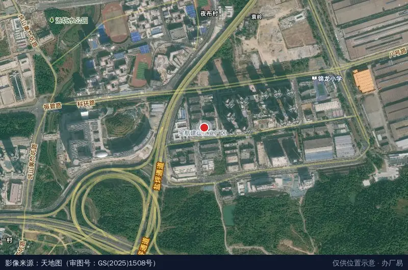 胜亿科技园卫星位置示意图