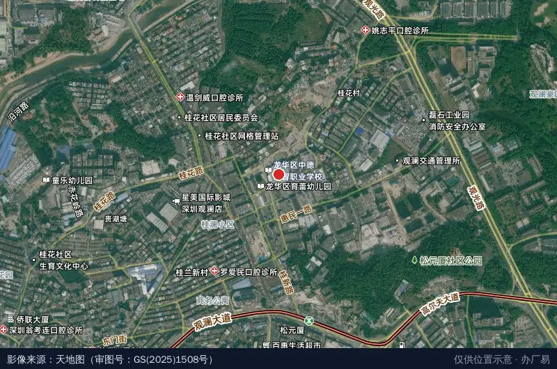 鸿鹄科技园卫星位置示意图