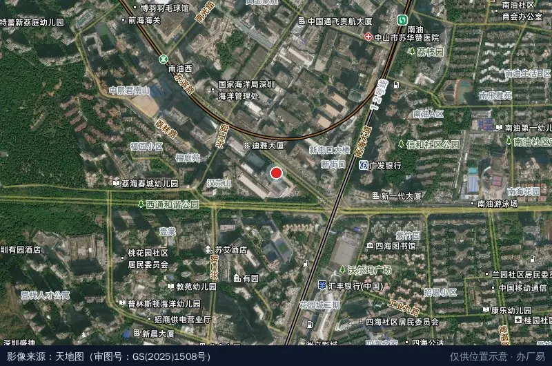 怡丰科技园卫星位置示意图