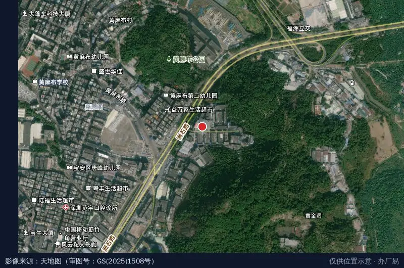 景丰彩科技园卫星位置示意图