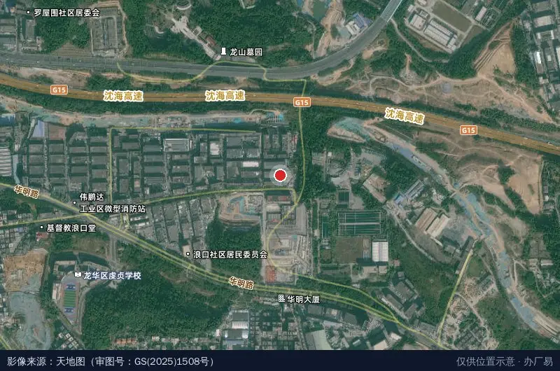 金地大科技园东区卫星位置示意图