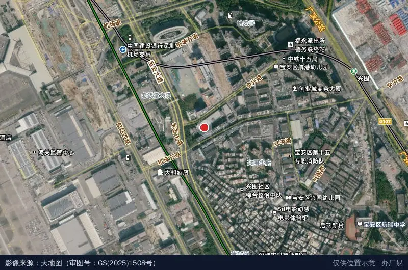 运连网·柏威国际智慧物流园卫星位置示意图