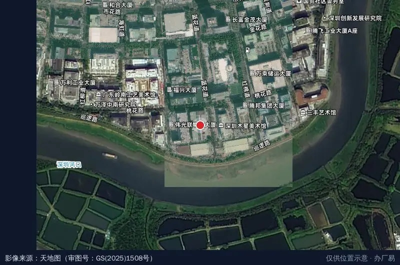 兴达物流园卫星位置示意图