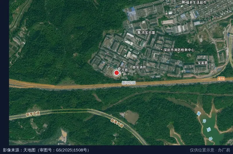 深圳市龙岗区杰埼通物流园卫星位置示意图
