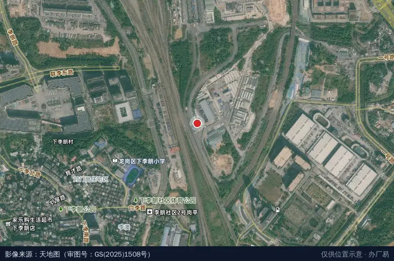 深圳·平湖南国家物流枢纽卫星位置示意图