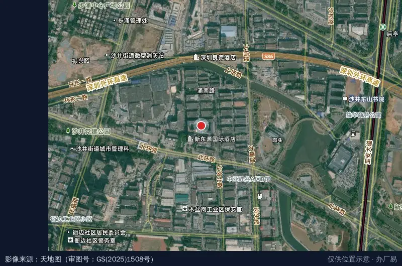 鹏城汇合物流园卫星位置示意图