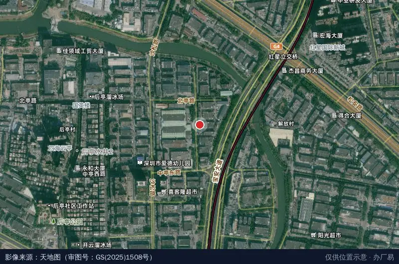 汇恒源产业园卫星位置示意图