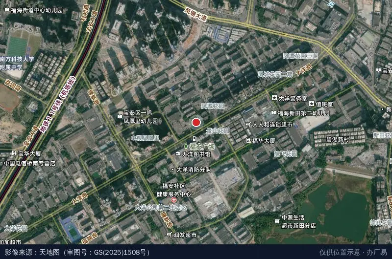 邦深立新湖科技产业园卫星位置示意图