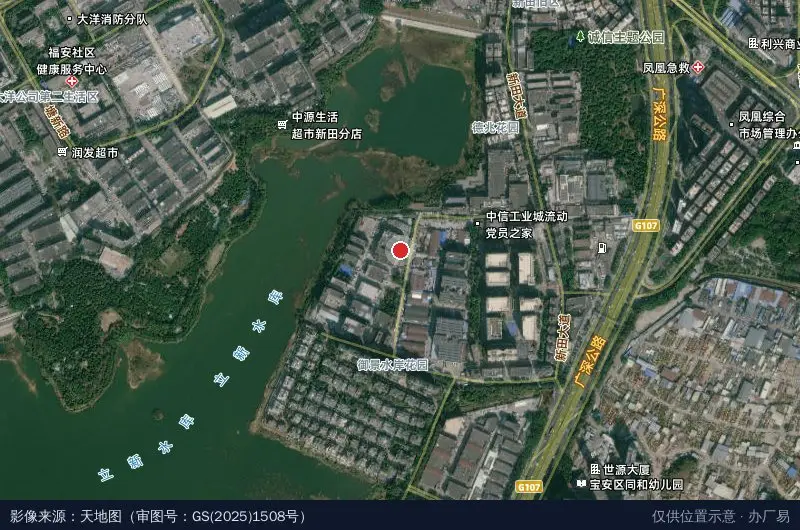 鑫东泰印刷产业园卫星位置示意图