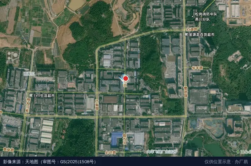 深圳市华维诺产业园卫星位置示意图