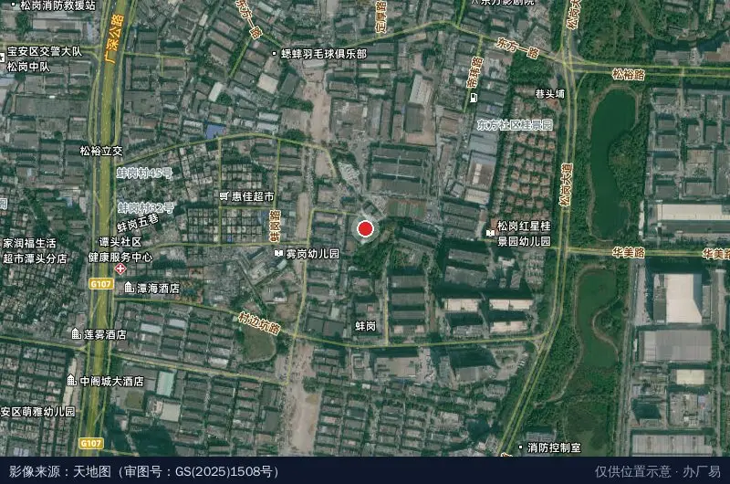 中森产业园卫星位置示意图