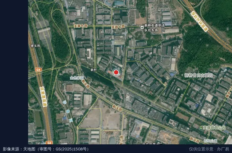美众联高新产业园卫星位置示意图