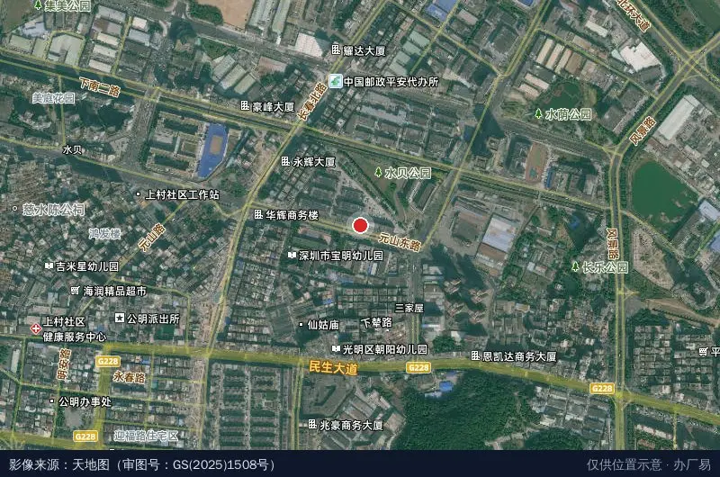 佳华创智产业园(华林达园区)卫星位置示意图