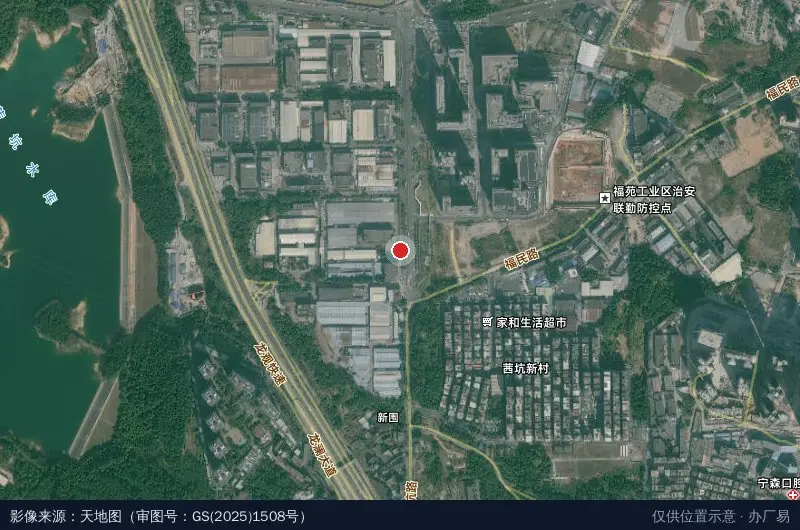通圩供应链产业园卫星位置示意图
