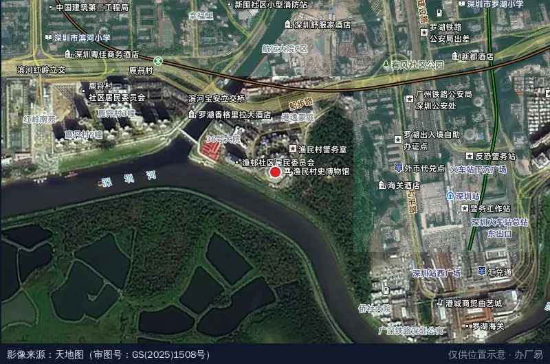 渔润新产业园卫星位置示意图
