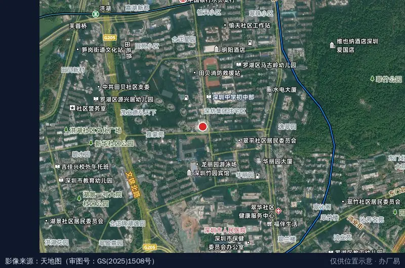 海宏产业园卫星位置示意图