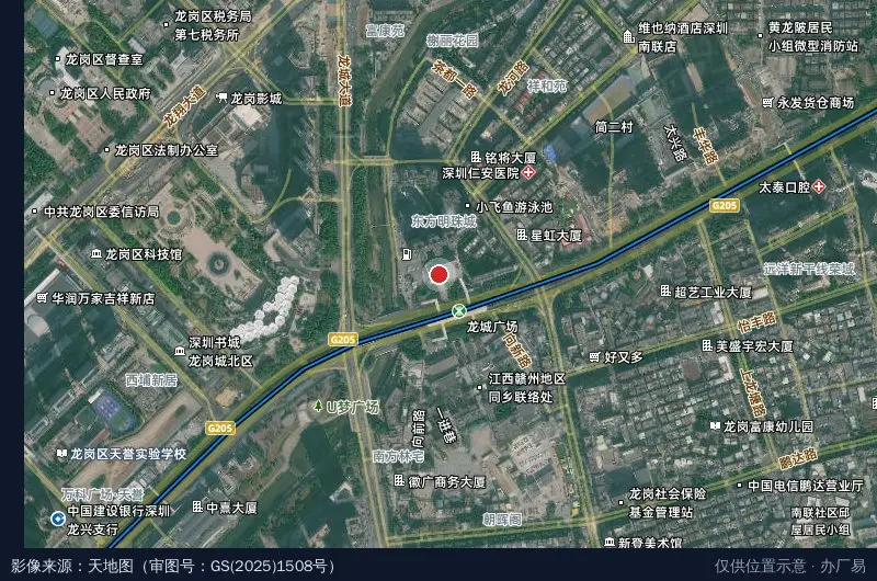 万汇电子科技产业园卫星位置示意图