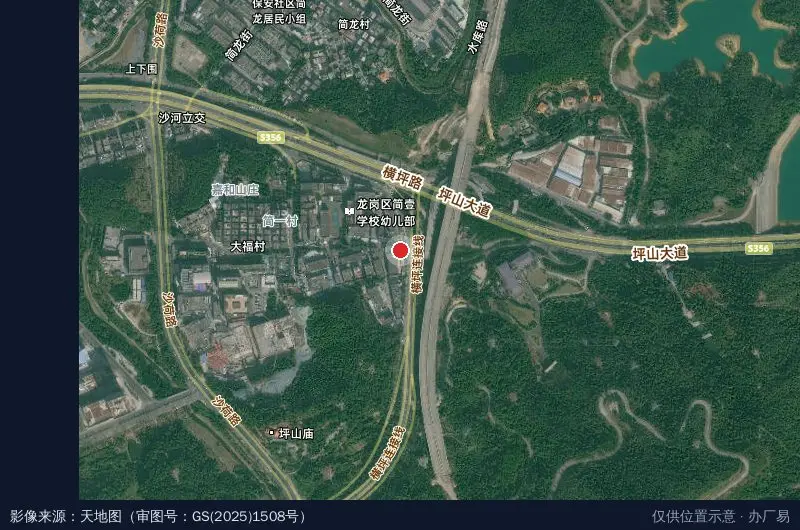 宇珀金表产业园卫星位置示意图