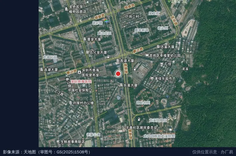 精密自动化产业园卫星位置示意图