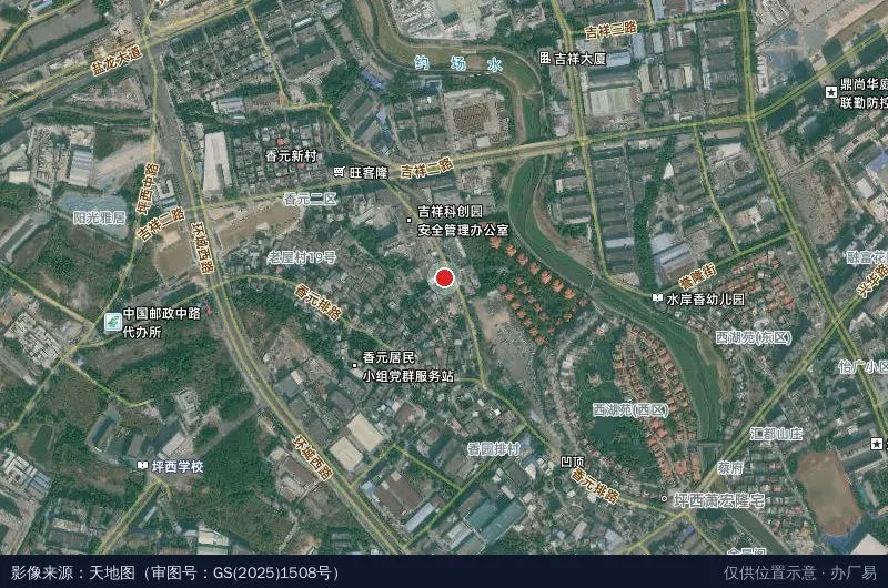 厚捷产业园卫星位置示意图