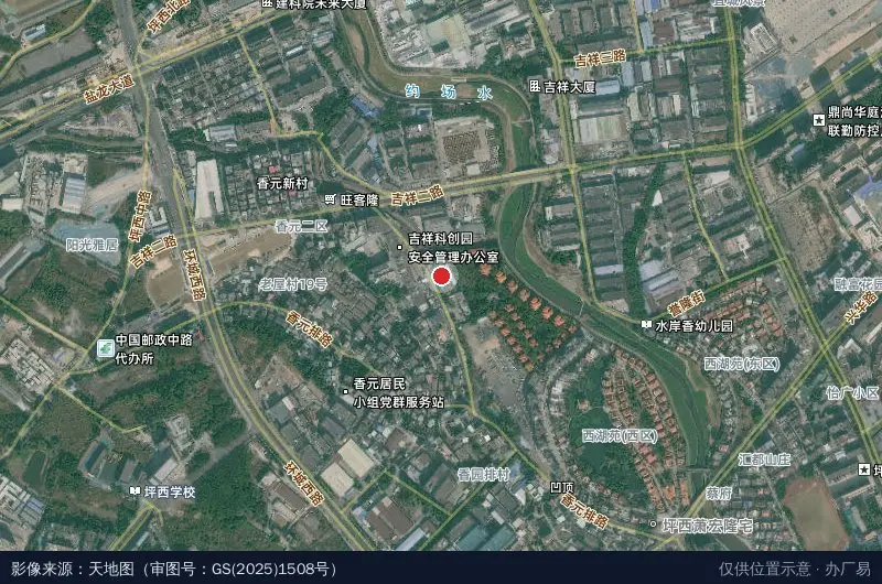 百联达产业园卫星位置示意图