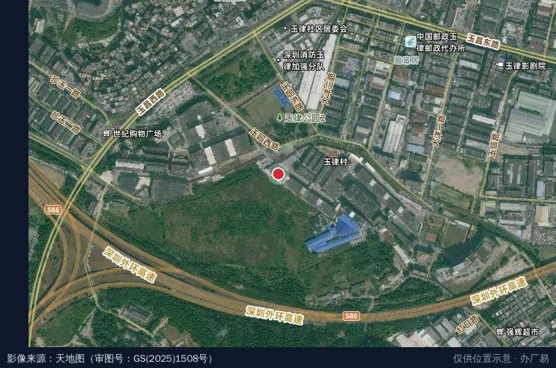 杉川集团产业园卫星位置示意图