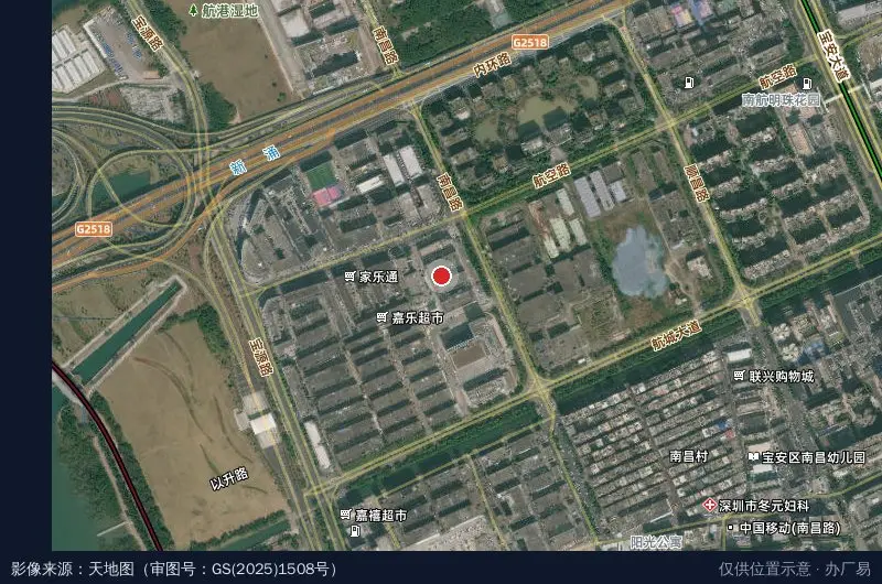 圣德宝产业园卫星位置示意图