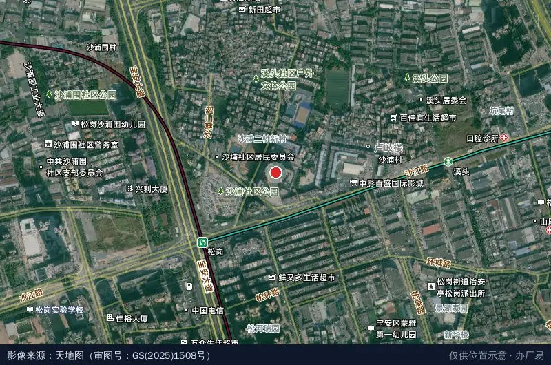 佳裕产业园运营中心卫星位置示意图