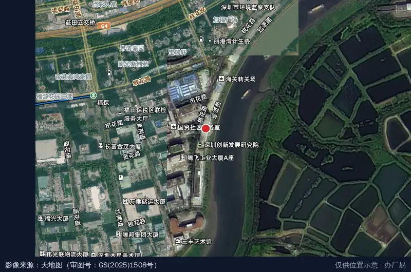 深圳市一带一路经济技术合作协会卫星位置示意图
