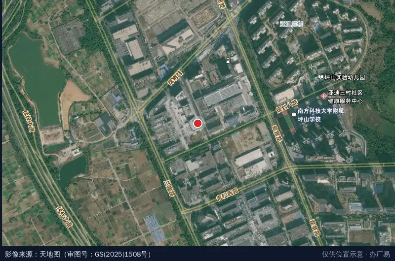 一带一红深宇低空经济产业园(广东)有限公司卫星位置示意图