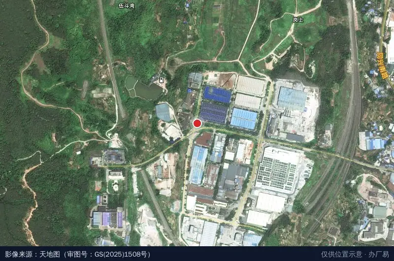 新汇源工业园区卫星位置示意图