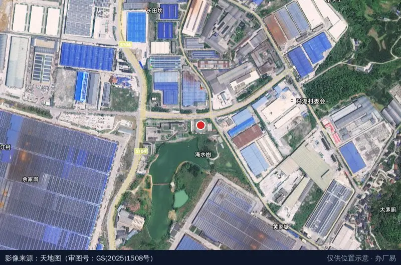 重庆市南川区工业园区南平组团卫星位置示意图