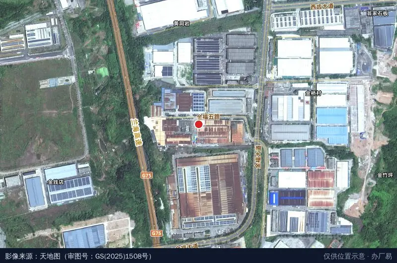 重庆星旭科技园卫星位置示意图