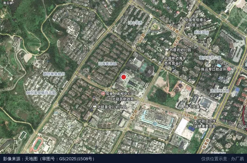 重庆市北碚国家大学科技园A座卫星位置示意图
