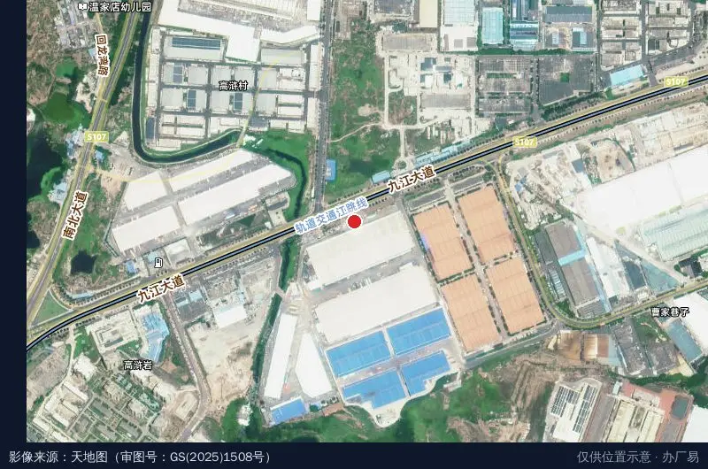 通祥物流园卫星位置示意图